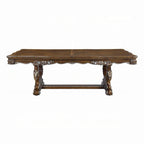 Tavolo da Pranzo, Rifiniture Intagliate Argentate, 90-114 Pollici, Classico Rovere Antico