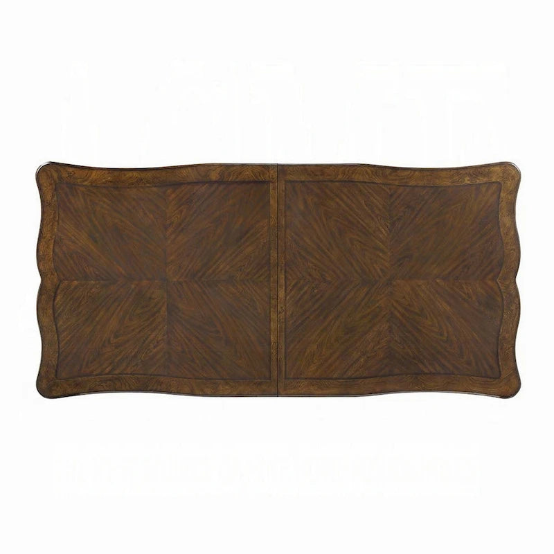 Tavolo da Pranzo, Rifiniture Intagliate Argentate, 90-114 Pollici, Classico Rovere Antico