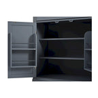 Dispensa da cucina moderna autoportante, credenza per alimenti, mobile bar per caffè con cassetto, 2 ripiani regolabili e 2 ripiani sulla porta