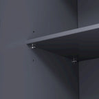 Dispensa da Cucina con 8 Ante e Ripiani, Mobile Contenitore in Legno con 3 Cassetti, Armadio con Ripiani Regolabili