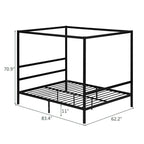 Letto con zanzariera nera