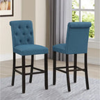  Leviton Solid Wood Tufted Asons Barstool, Set of 2