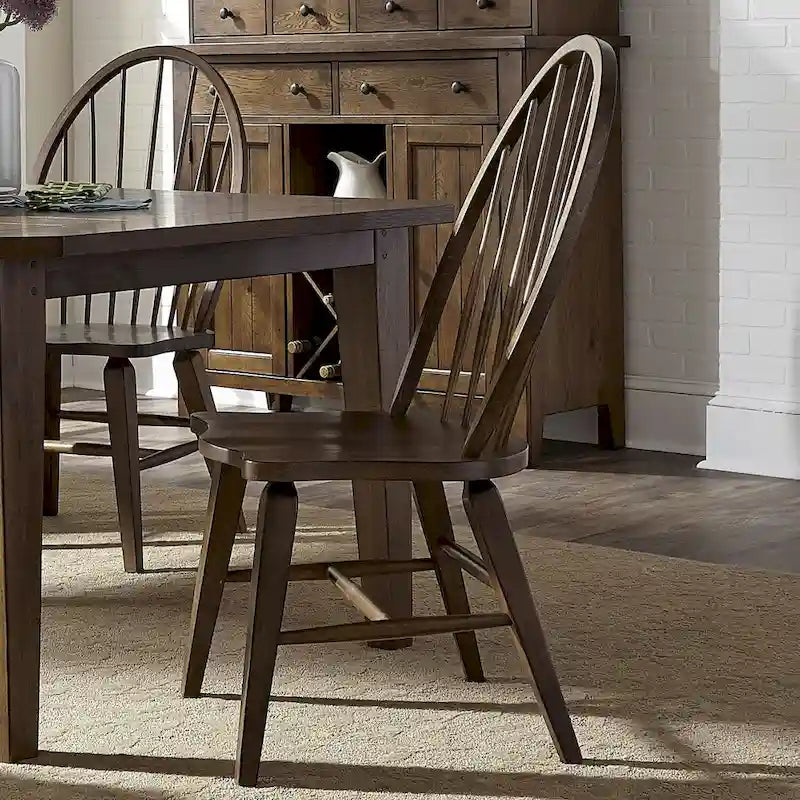  Hearthstone Ridge Tobacco Windsor Back Side Chair (Set of 2)