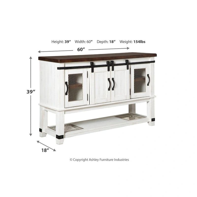 Credenza bianca per sala da pranzo