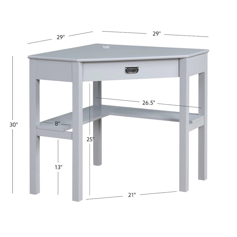 Scrivania ad angolo classica con cassetti