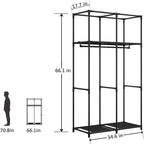 Armadio Portatile Guardaroba Organizzatore di Vestiti - 17.7P x 34.6L x 66.1A