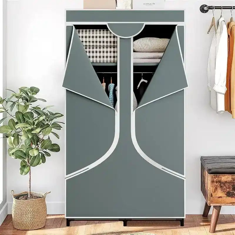 Armadio Portatile Guardaroba Organizzatore di Vestiti - 17.7P x 34.6L x 66.1A