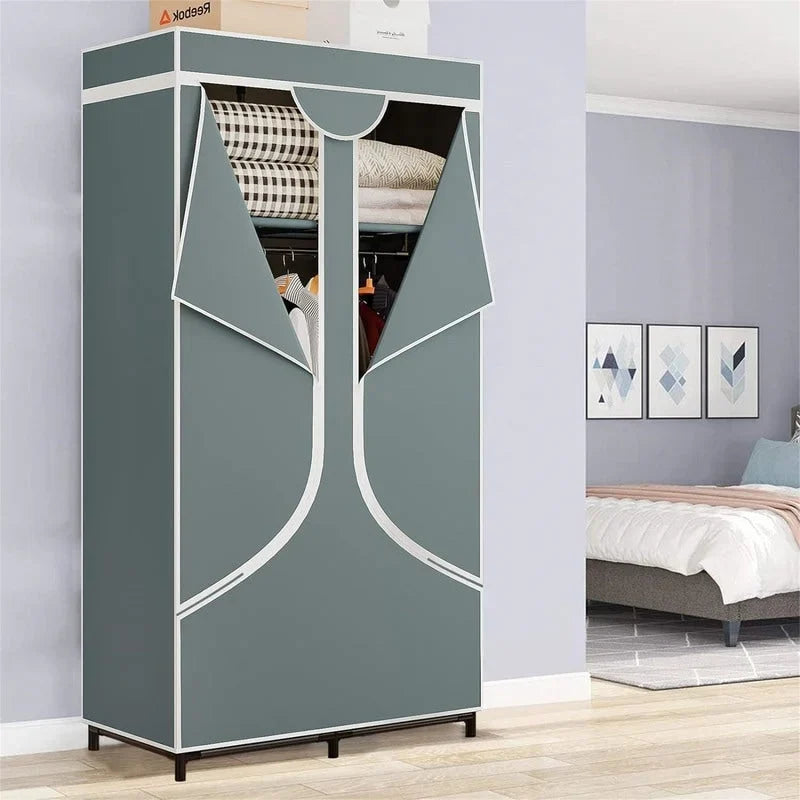 Armadio Portatile Guardaroba Organizzatore di Vestiti - 17.7P x 34.6L x 66.1A
