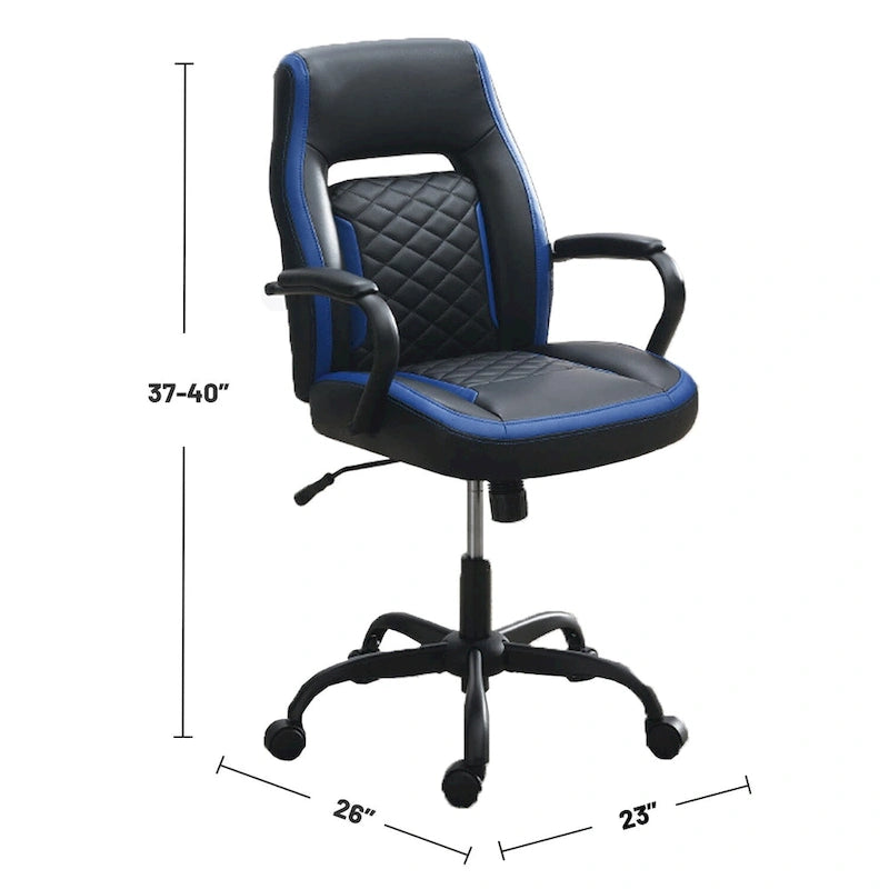 Sedia da ufficio imbottita con braccioli imbottiti