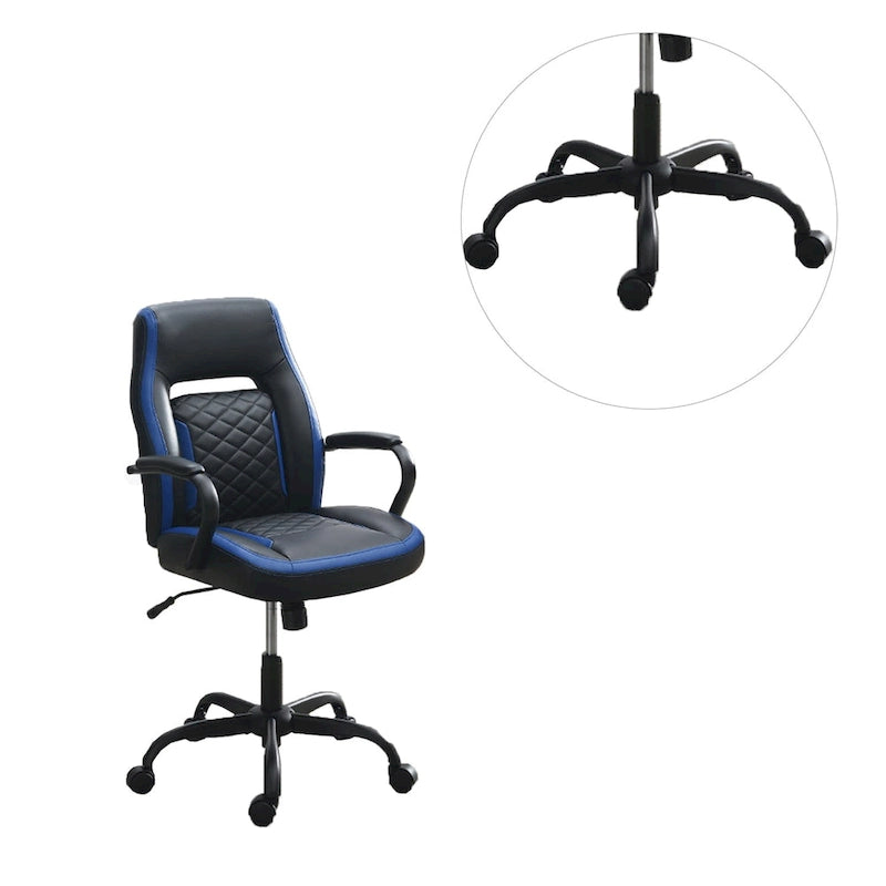 Sedia da ufficio imbottita con braccioli imbottiti