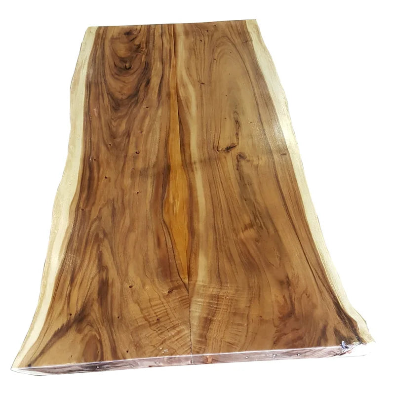 Tavolo da pranzo in legno di Suar con bordo vivo e lastra unica - 71 pollici (solo tavolo)