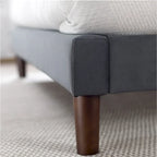 Struttura letto imbottita con piattaforma color ardesia