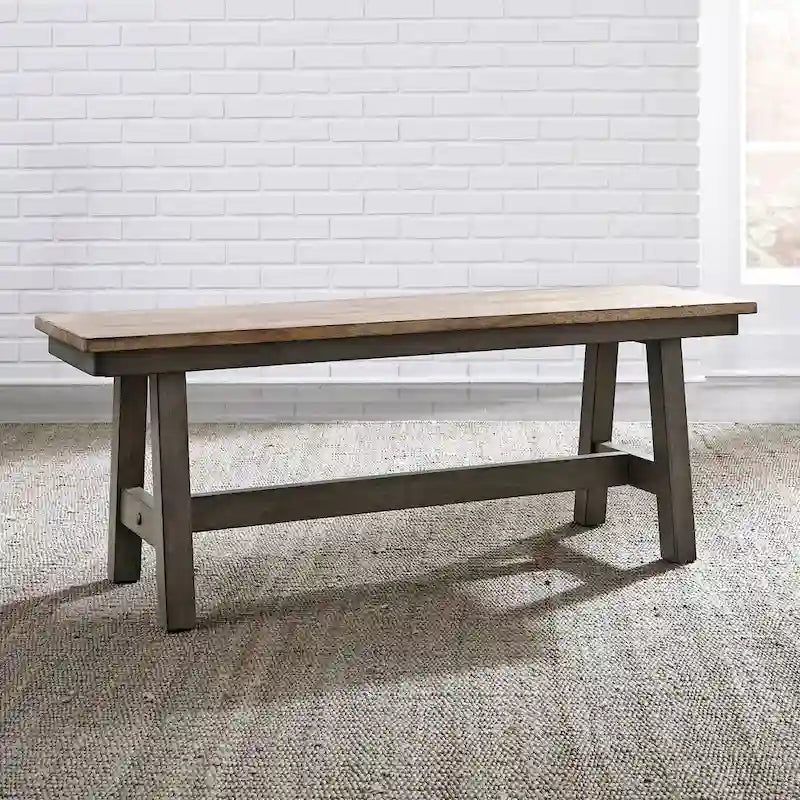  Gray and Sandstone Backless Bench