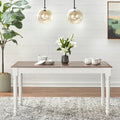  Skipton Walnut/ White Rubberwood Rectangular Table - Walnut