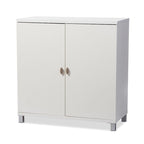 Credenza moderna in legno bianco con contenitore
