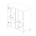 Credenza moderna in legno bianco con contenitore