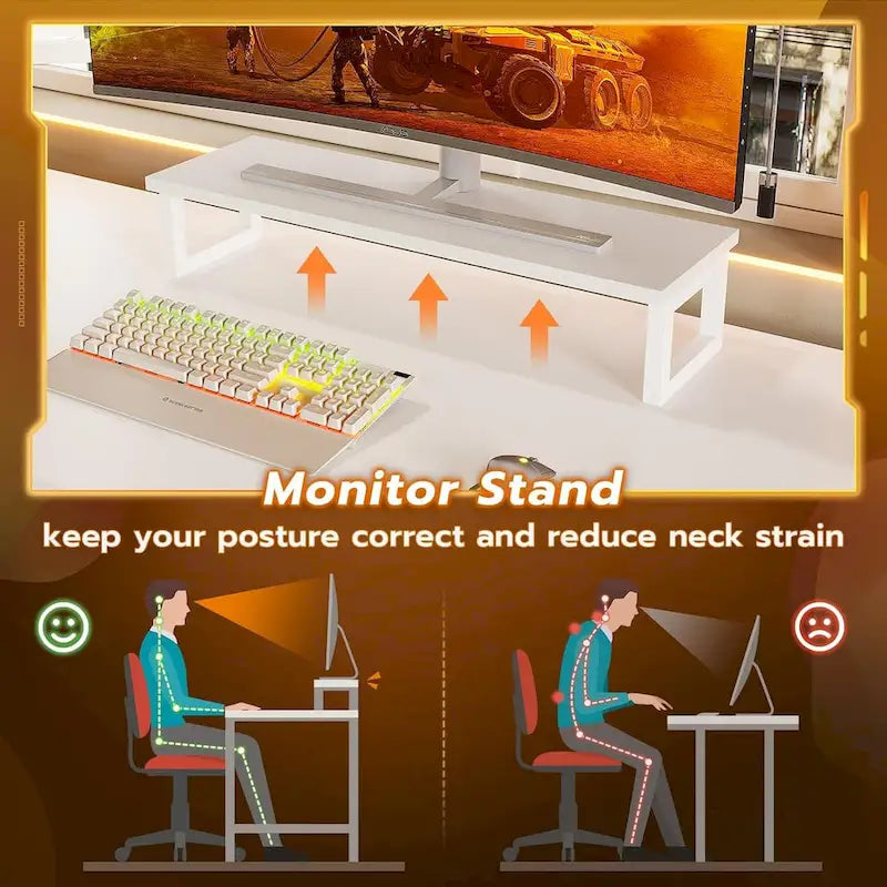 Scrivania da gaming a L con pannello forato e cassetti, supporto per monitor