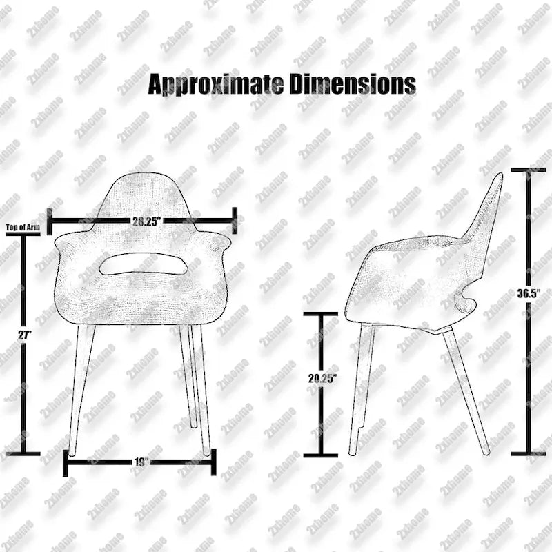 Poltrona moderna imbottita in tessuto organico con gambe in legno naturale per sala da pranzo, ufficio o come sedia laterale per lounge.