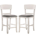 Sedia da bancone in legno con schienale curvo, set da 2 - 18,5 L x 20,5 P x 40 A