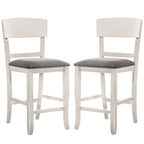 Sedia da bancone in legno con schienale curvo, set da 2 - 18,5 L x 20,5 P x 40 A