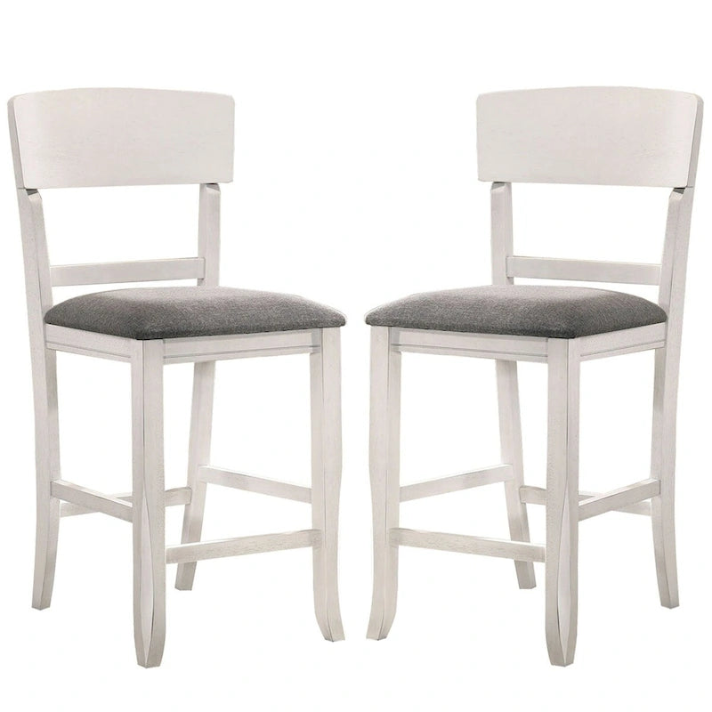 Sedia da bancone in legno con schienale curvo, set da 2 - 18,5 L x 20,5 P x 40 A