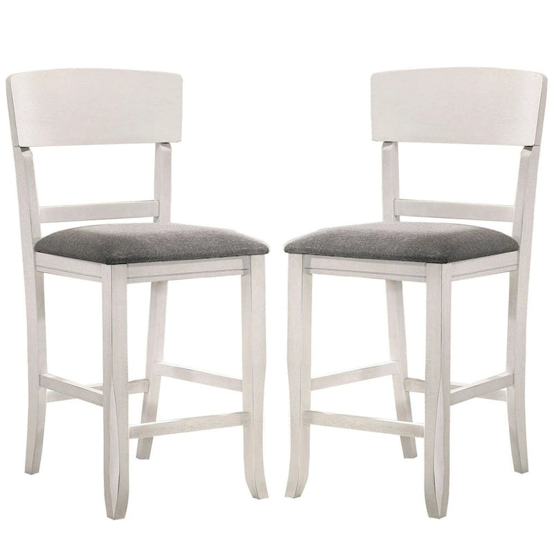 Sedia da bancone in legno con schienale curvo, set da 2 - 18,5 L x 20,5 P x 40 A