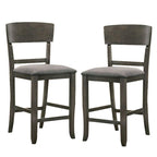 Sedia da bancone in legno con schienale curvo, set da 2 - 18,5 L x 20,5 P x 40 A