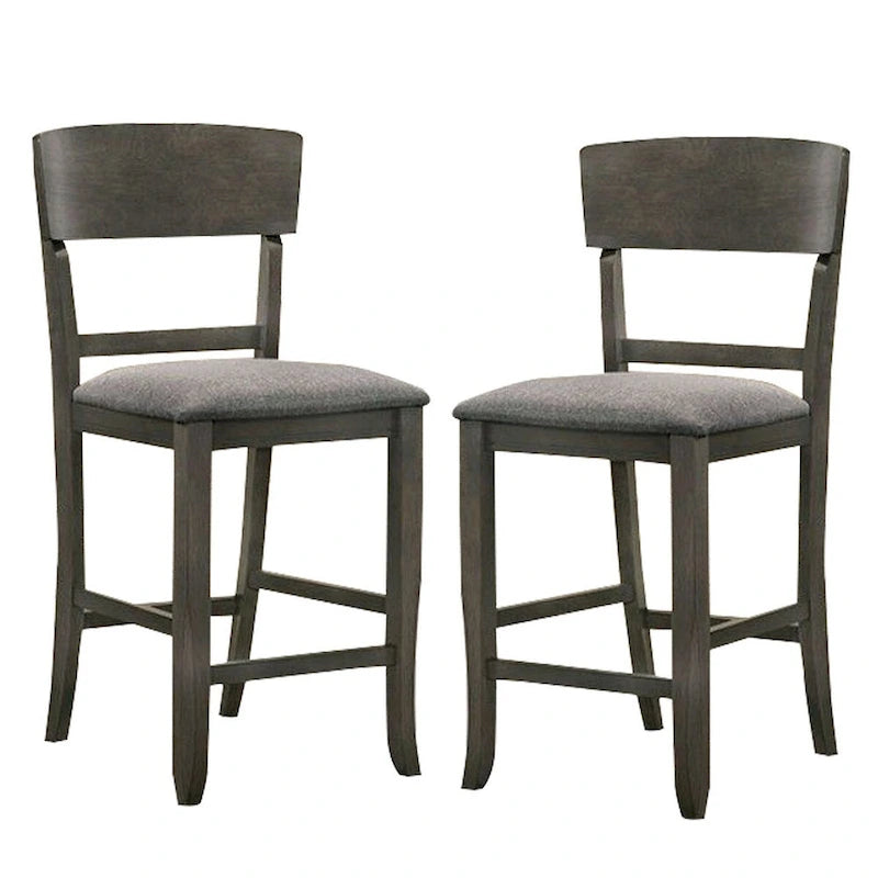 Sedia da bancone in legno con schienale curvo, set da 2 - 18,5 L x 20,5 P x 40 A