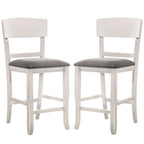 Sedia da bancone in legno con schienale curvo, set da 2 - 18,5 L x 20,5 P x 40 A