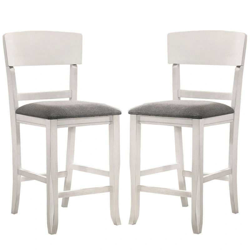 Sedia da bancone in legno con schienale curvo, set da 2 - 18,5 L x 20,5 P x 40 A