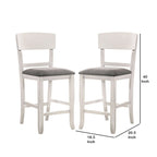 Sedia da bancone in legno con schienale curvo, set da 2 - 18,5 L x 20,5 P x 40 A