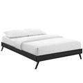 Struttura letto matrimoniale con gambe svasate rotonde