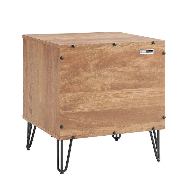 Set comò a 3 cassetti e comodino a 2 pezzi, stile moderno standard