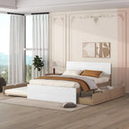 Struttura letto matrimoniale con letto estraibile singolo e 2 cassetti