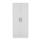 Set camera da letto 2 pezzi Canaan con armadio e cassettiera a 6 cassetti, bianco
