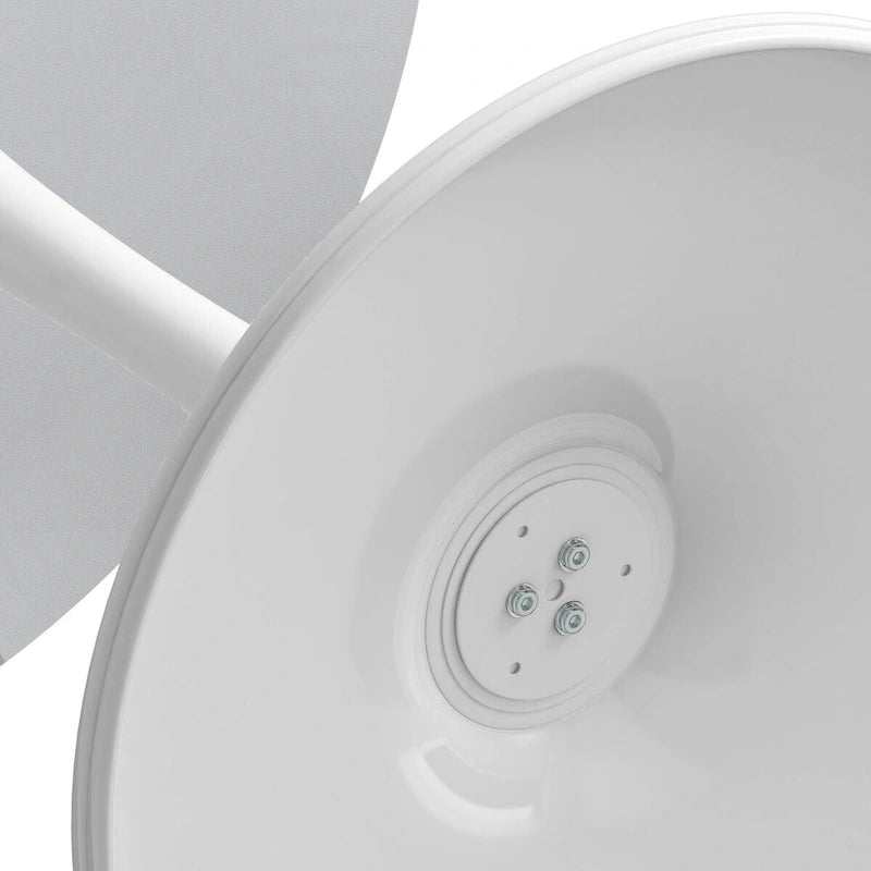 32Tavolo da pranzo moderno con base rotonda in metallo e piano in MDF