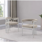 Sedie da pranzo cromate spazzolate opache (set da 2) - N/A