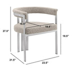 Sedie da pranzo cromate spazzolate opache (set da 2) - N/A