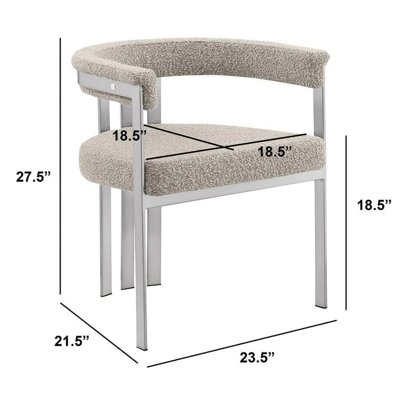 Sedie da pranzo cromate spazzolate opache (set da 2) - N/A