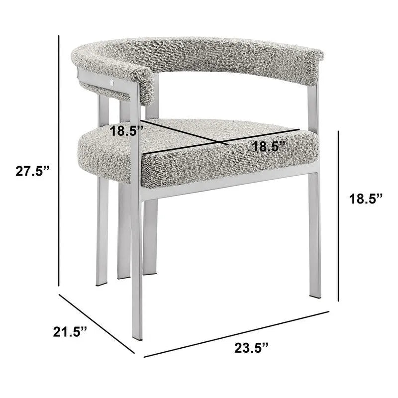 Sedie da pranzo cromate spazzolate opache (set da 2) - N/A