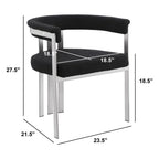 Sedie da pranzo cromate spazzolate opache (set da 2) - N/A