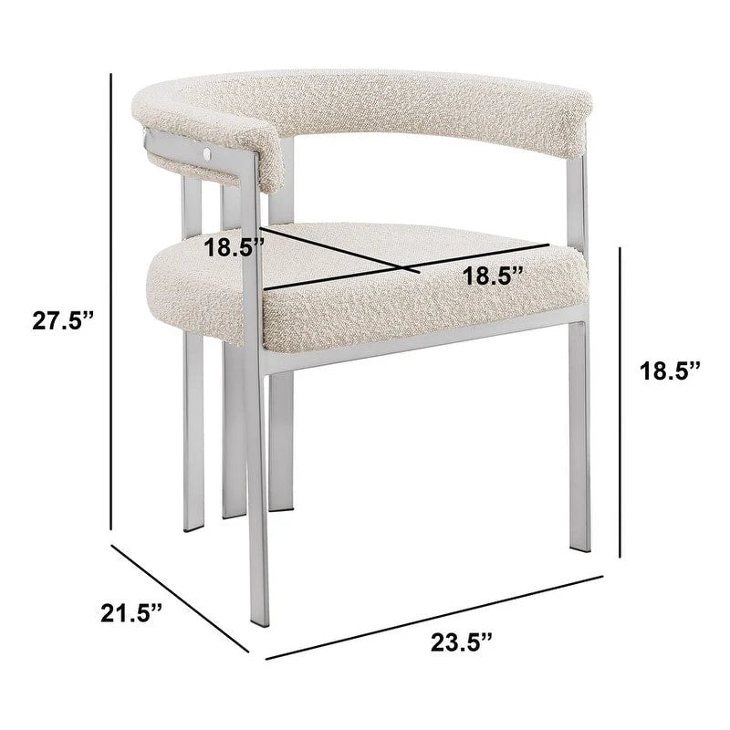 Sedie da pranzo cromate spazzolate opache (set da 2) - N/A