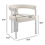 Sedie da pranzo cromate spazzolate opache (set da 2) - N/A