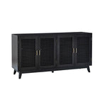 Credenza contemporanea larga 58" con gambe in legno massello