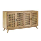 Credenza contemporanea larga 58" con gambe in legno massello
