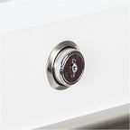 Classificatore verticale a 4 cassetti in legno bianco contemporaneo
