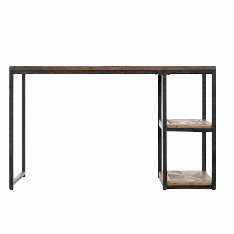 Scrivania in legno di recupero nero