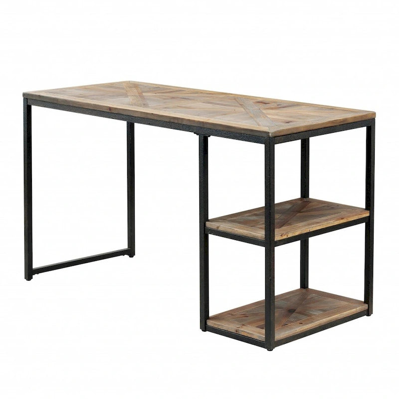 Scrivania in legno di recupero nero
