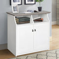  Finley White 2-Door Vertical Filing Cabinet with Hidden Storage