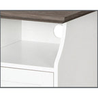 Classificatore verticale bianco a 2 ante con vano nascosto